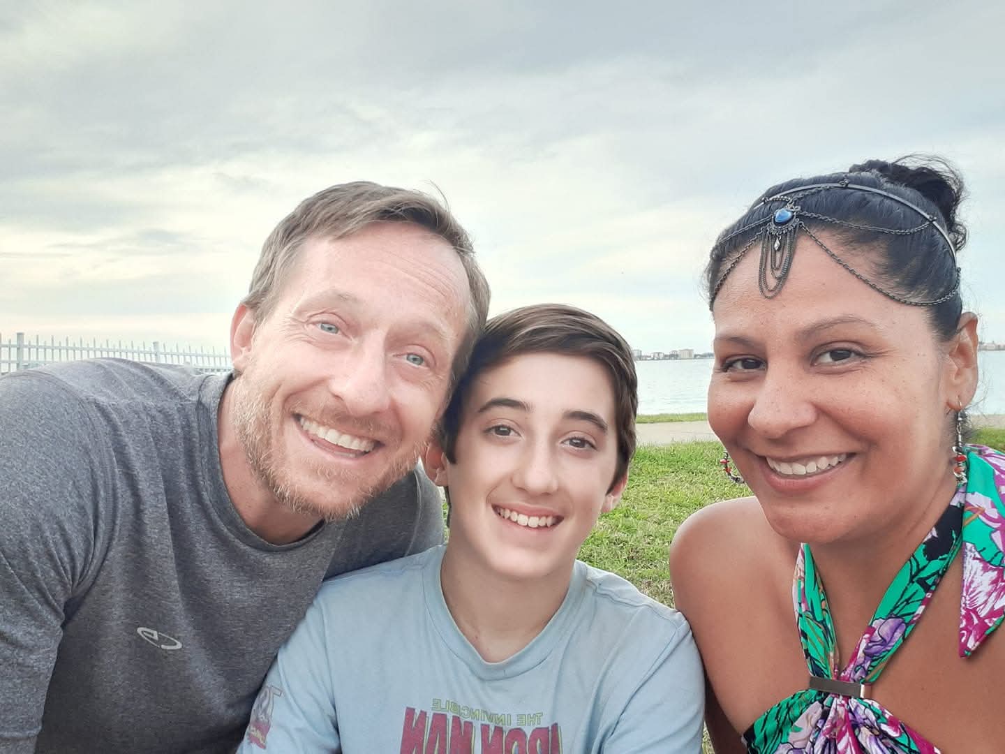 Melania with Bill and Max after their Reiki training